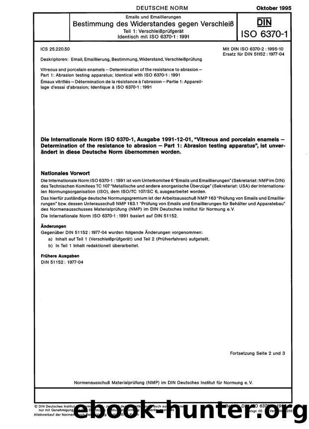 DIN ISO 6370-1-1995 by Unknown