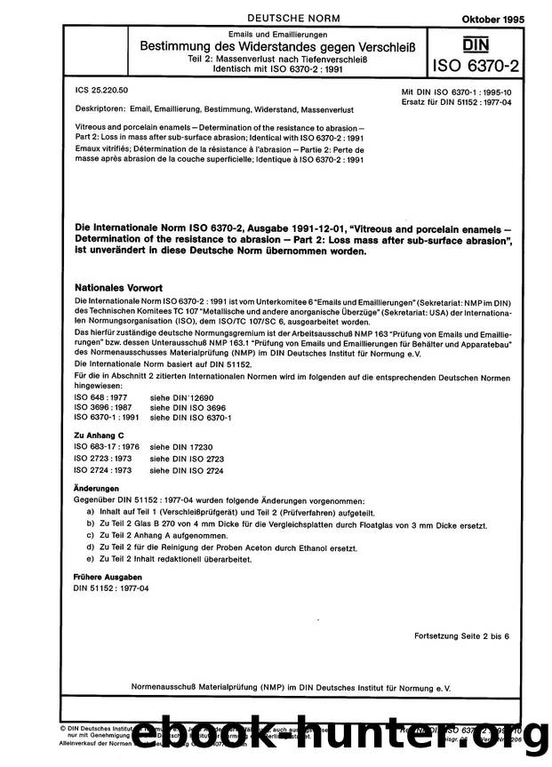 DIN ISO 6370-2-1995 by Unknown