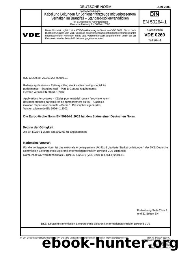 DIN VDE 0260-264-1-2003 by Unknown