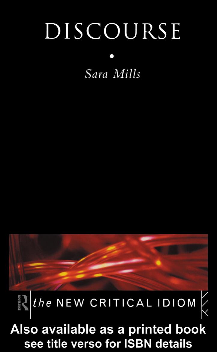 DISCOURSE by Sara Mills