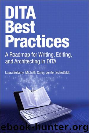 DITA Best Practices: A Roadmap for Writing, Editing, and Architecting in DITA (Frank Feng's Library) by Laura Bellamy & Michelle Carey & Jenifer Schlotfeldt