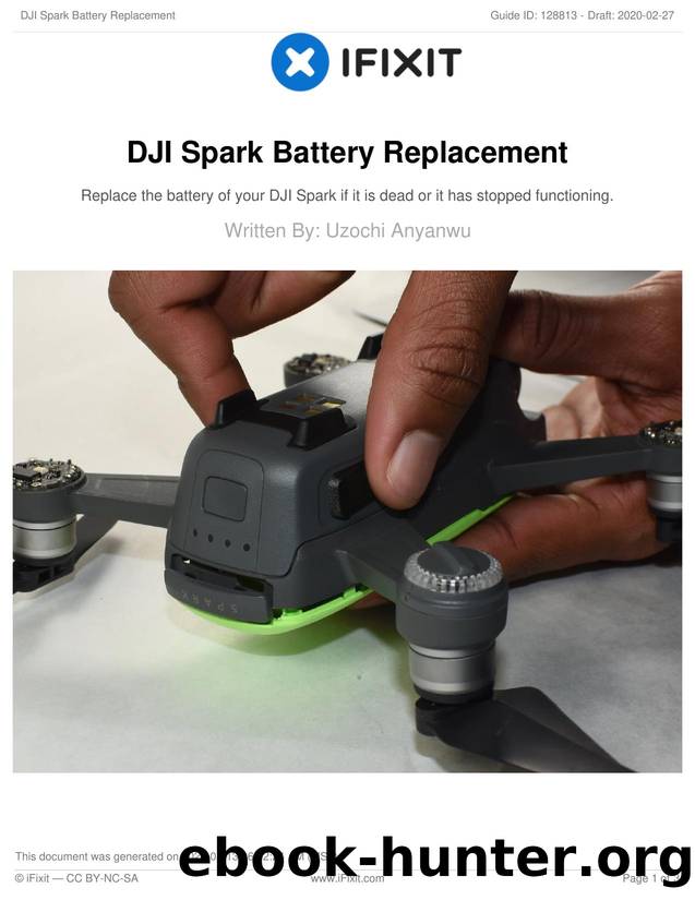 DJI Spark Battery Replacement by Unknown