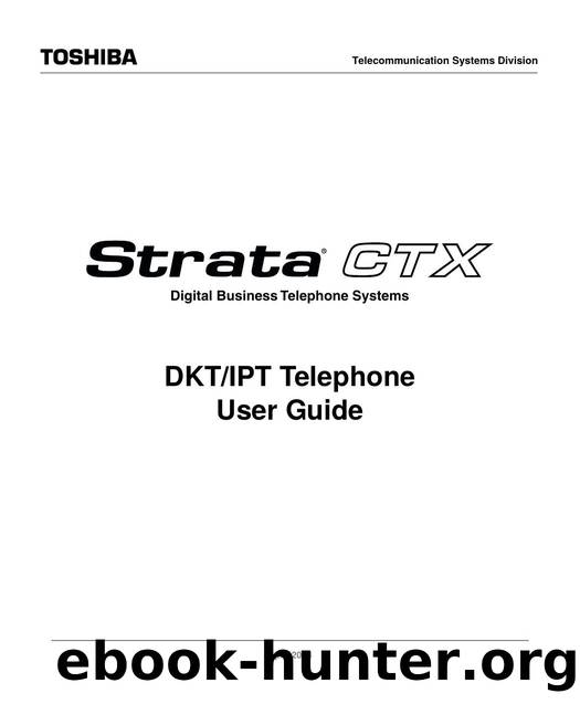 DKTIPT Telephone User Guide by Toshiba TSD