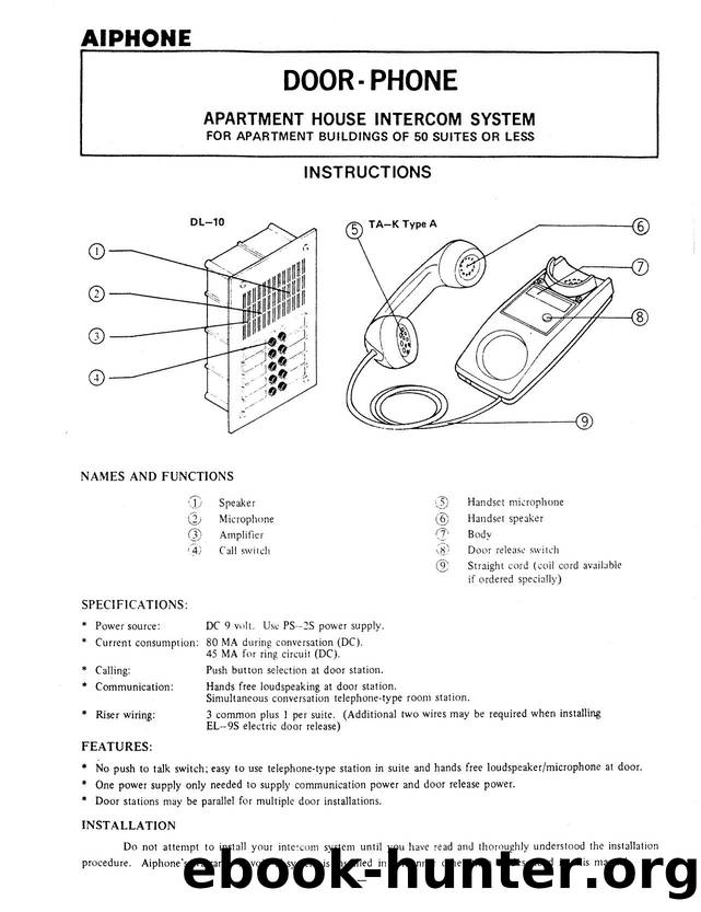 DL, TA-K Instructions by Unknown