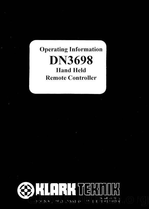 DN3698 User Manual by Unknown