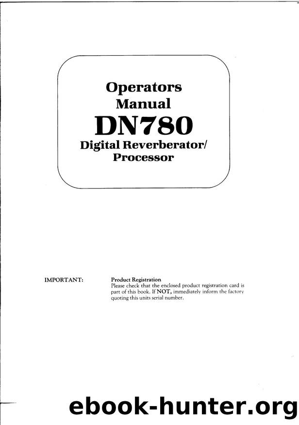 DN780 User Manual by Unknown