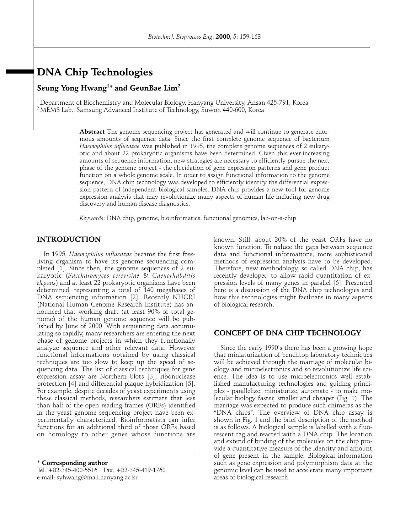 DNA Chip technologies by Unknown