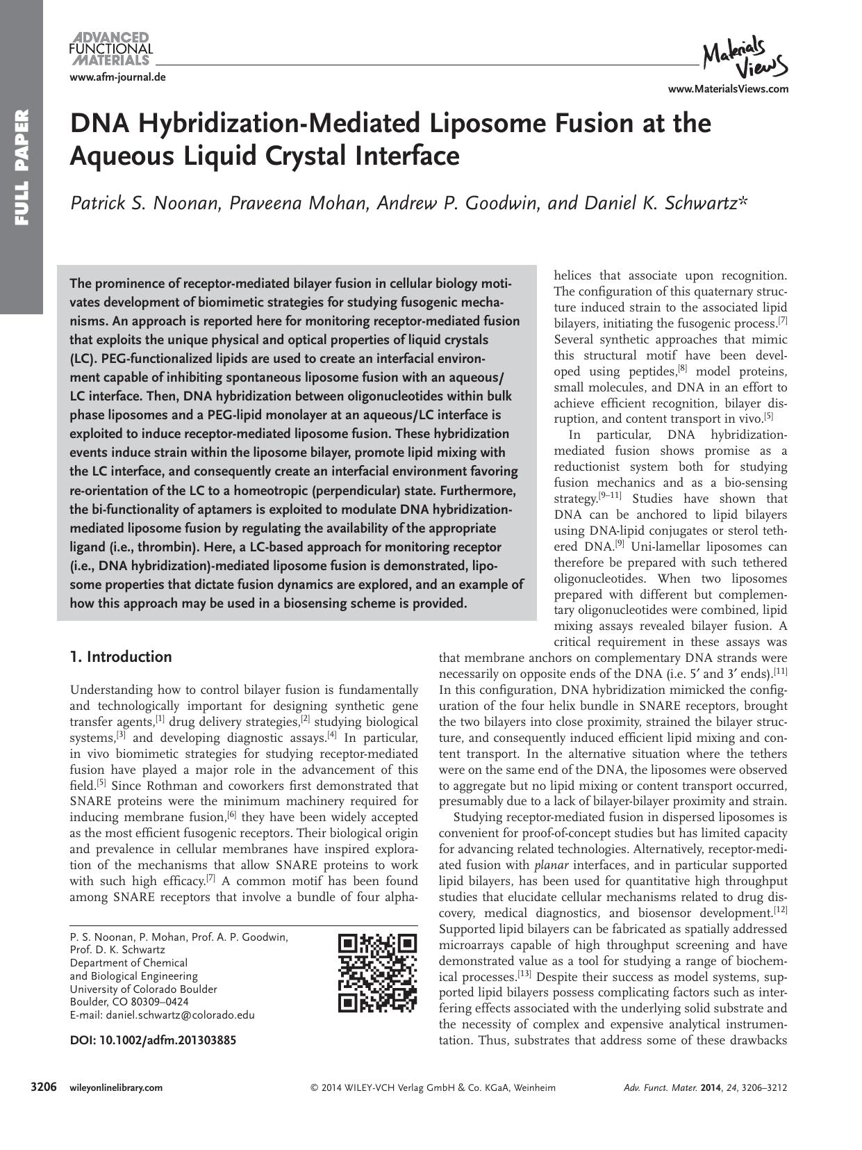 DNA HybridizationMediated Liposome Fusion at the Aqueous Liquid Crystal Interface by processteam
