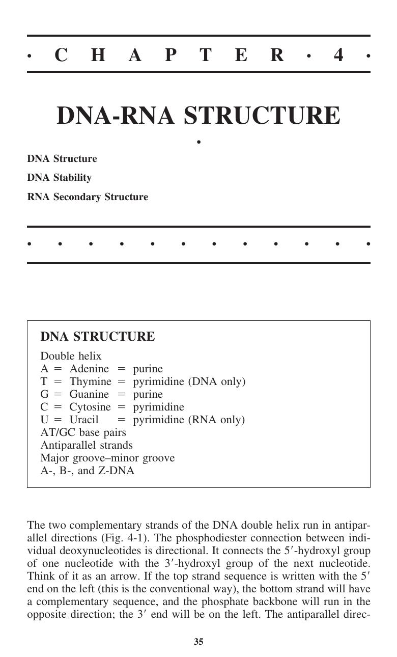 DNA and RNA structure by Unknown