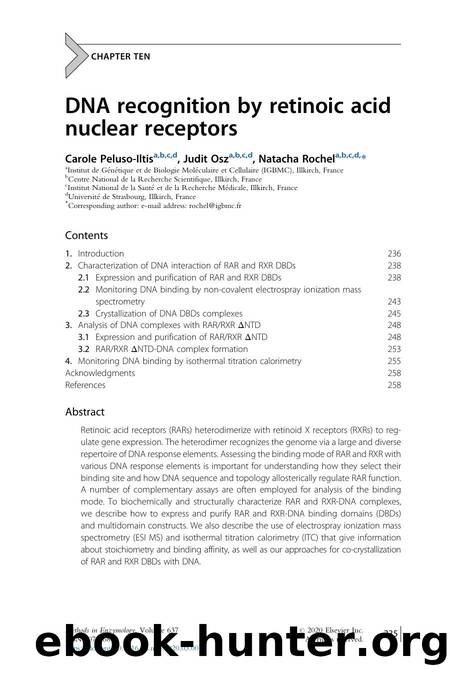 DNA recognition by retinoic acid nuclear receptors by Carole Peluso-Iltis & Judit Osz & Natacha Rochel