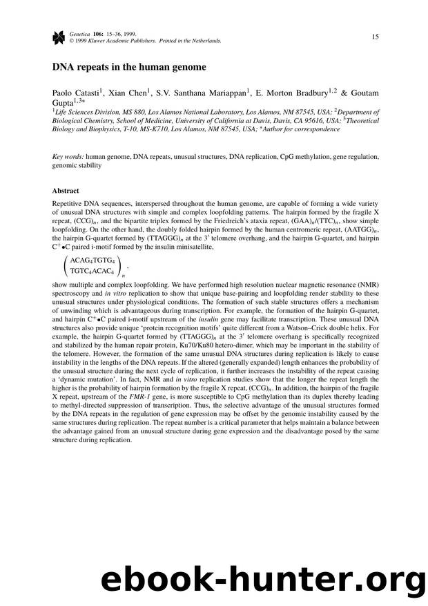 DNA repeats in the human genome by Unknown
