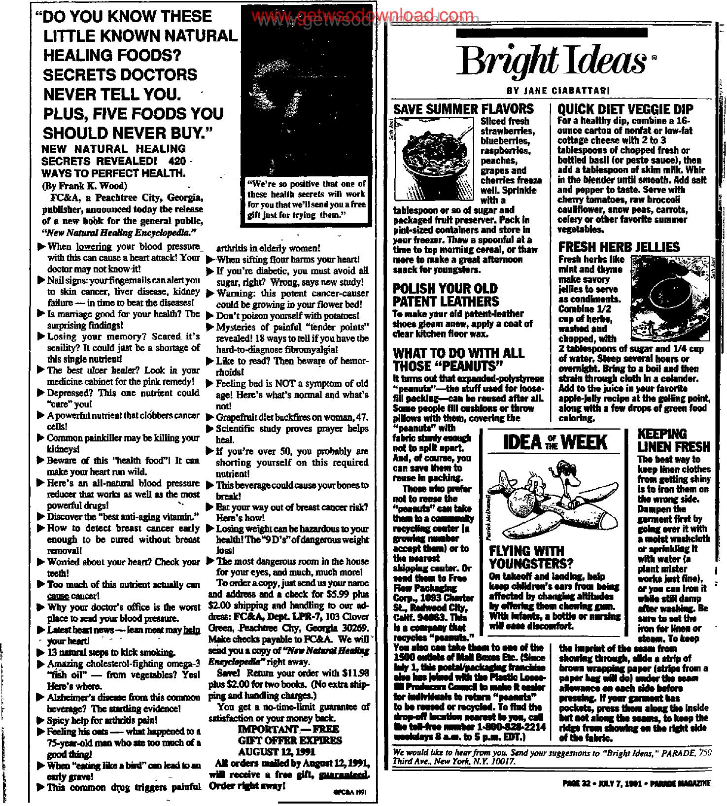 DO YOU KNOW THESE LITTLE KNOWN NATURAL HEALING FOODS by Copyright 2005 Heritage Microfilm Inc. and Newspaperarchive.com