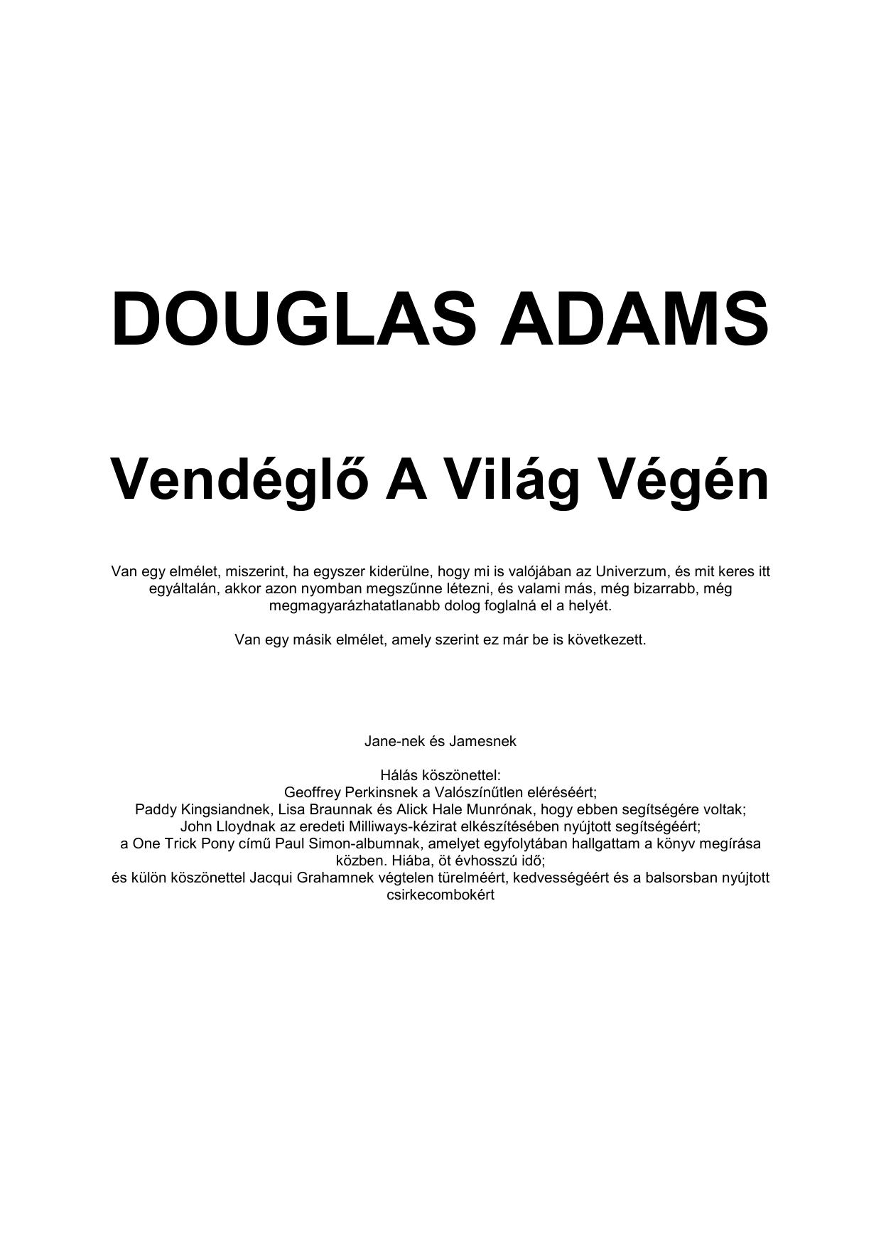 DOUGLAS ADAMS by Ford