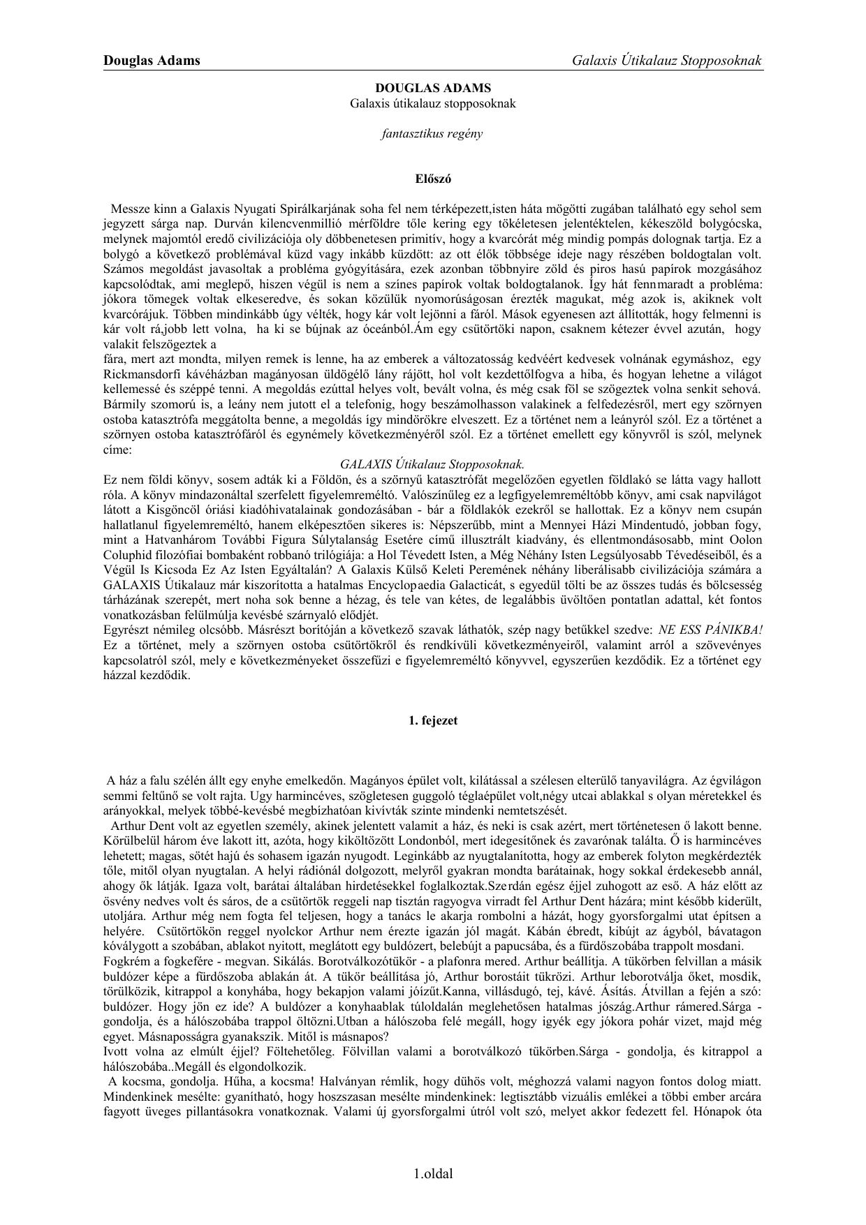 DOUGLAS ADAMS by X. Y