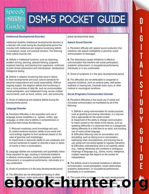 DSM-5 Pocket Guide (Speedy Study Guides) by Speedy Publishing