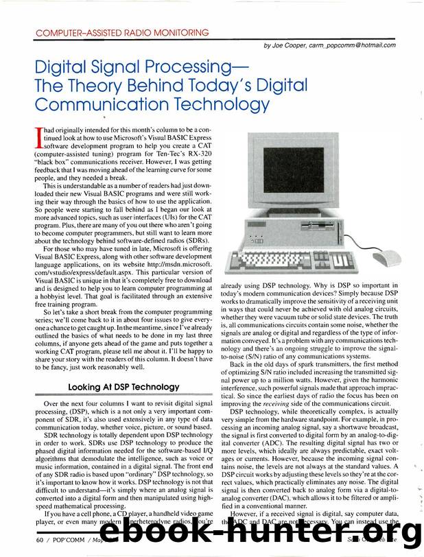 DSP The Theory Behind Todays Digital Communications Technology by Unknown