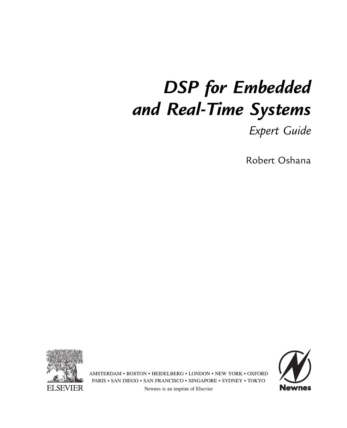 DSP for Embedded and Real-Time Systems: Expert Guide by Robert Oshana