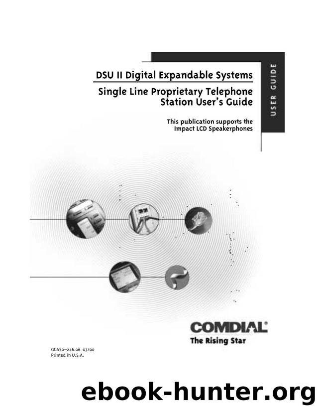 DSUI II Single Line Phone User Guide 7-00 by Unknown