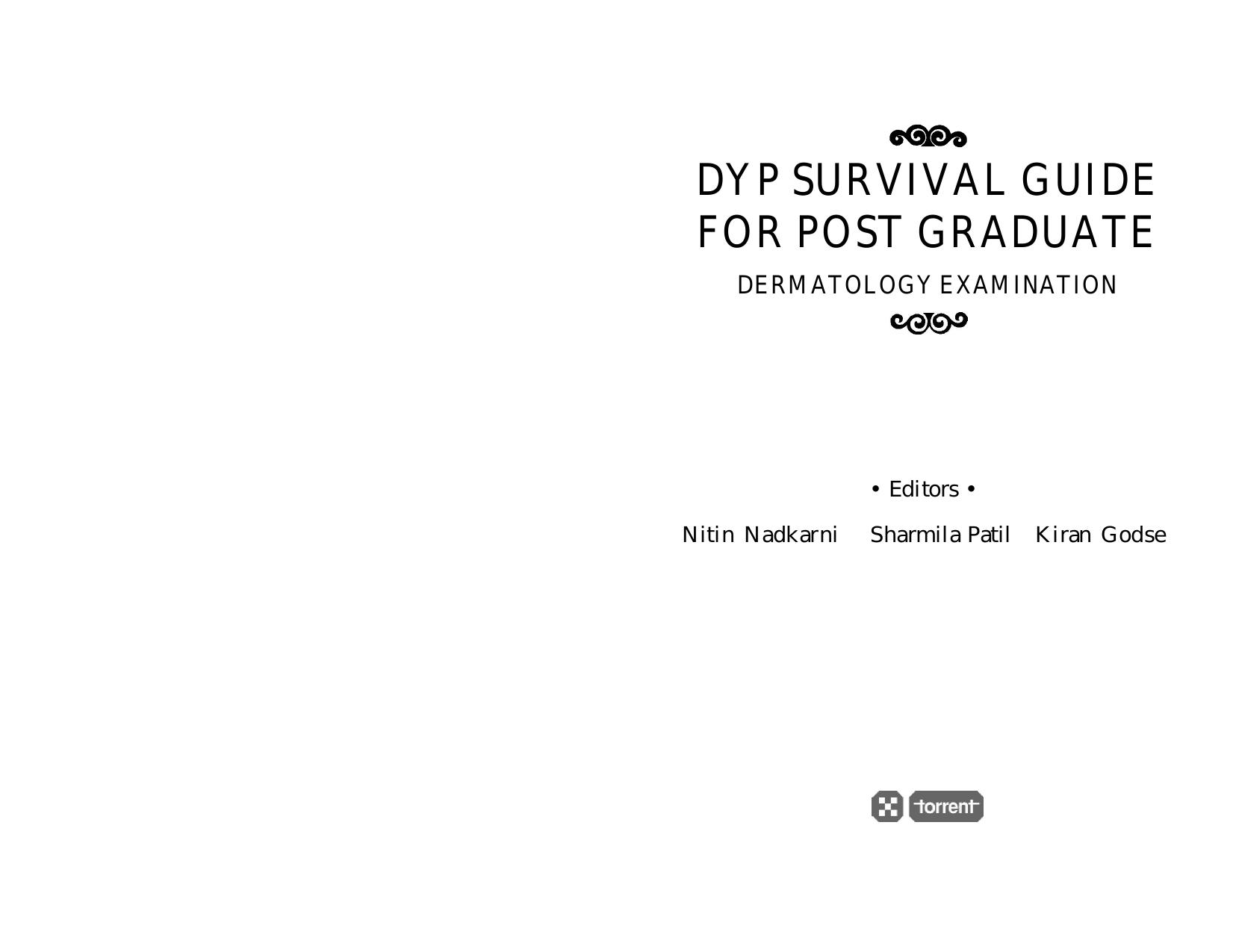 DYP Survival guide Dermatology by Nitin Nadkarni