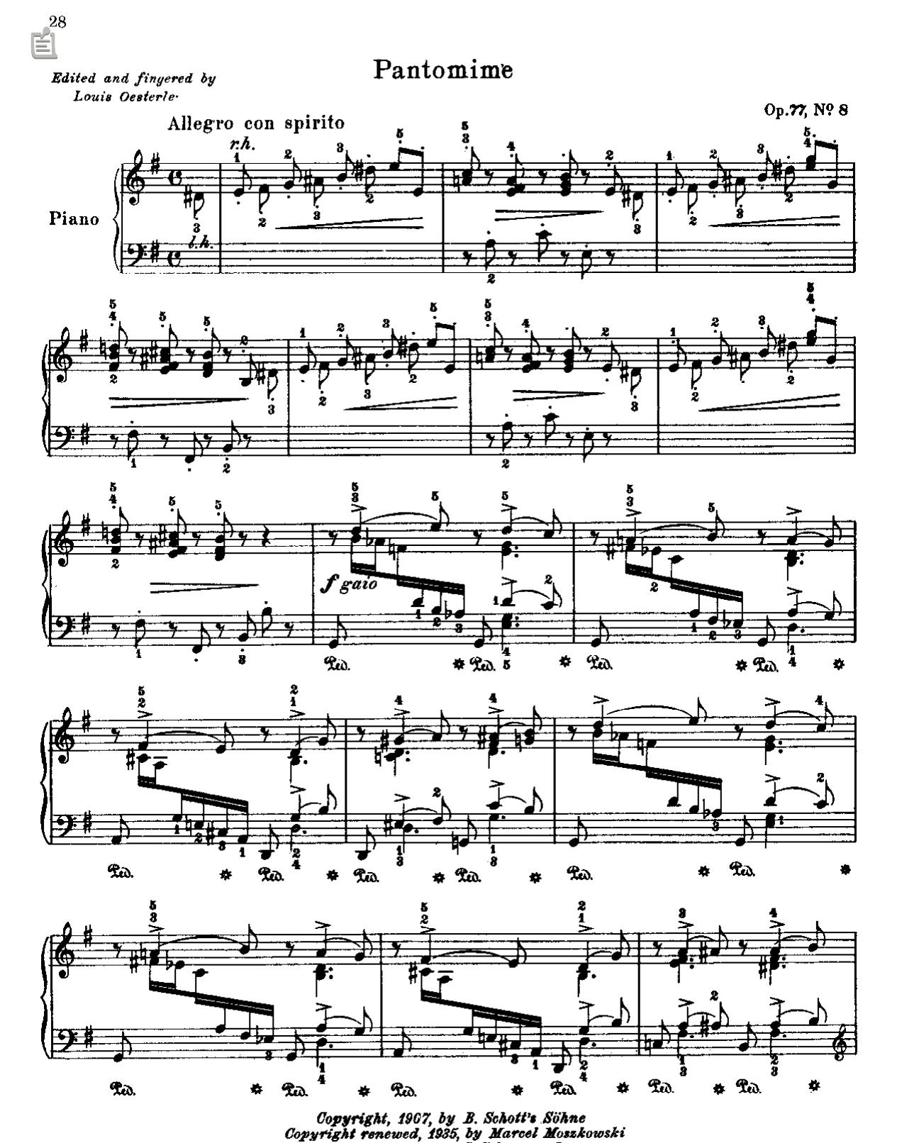 DaVince Tools Generated PDF File by 10 Pieces Mignonnes op77 No8 Pantomime