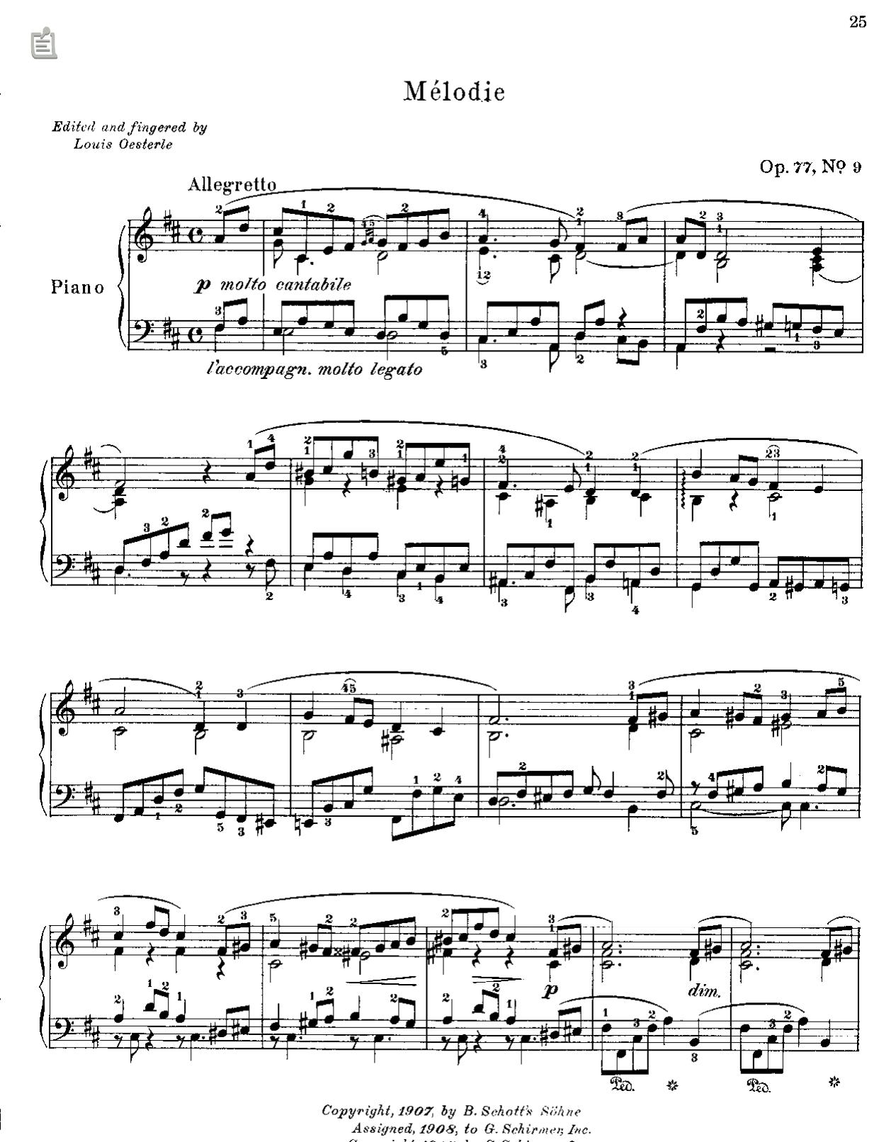 DaVince Tools Generated PDF File by 10 Pieces Mignonnes op77 No9 Melodie
