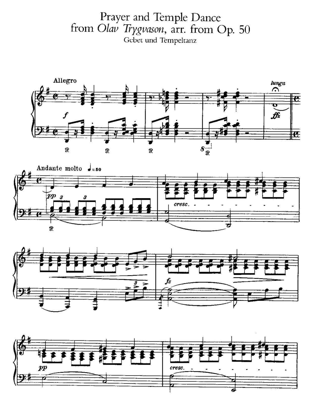DaVince Tools Generated PDF File by Prayer & Temple Dance from 'Olav Trygvason' op.50