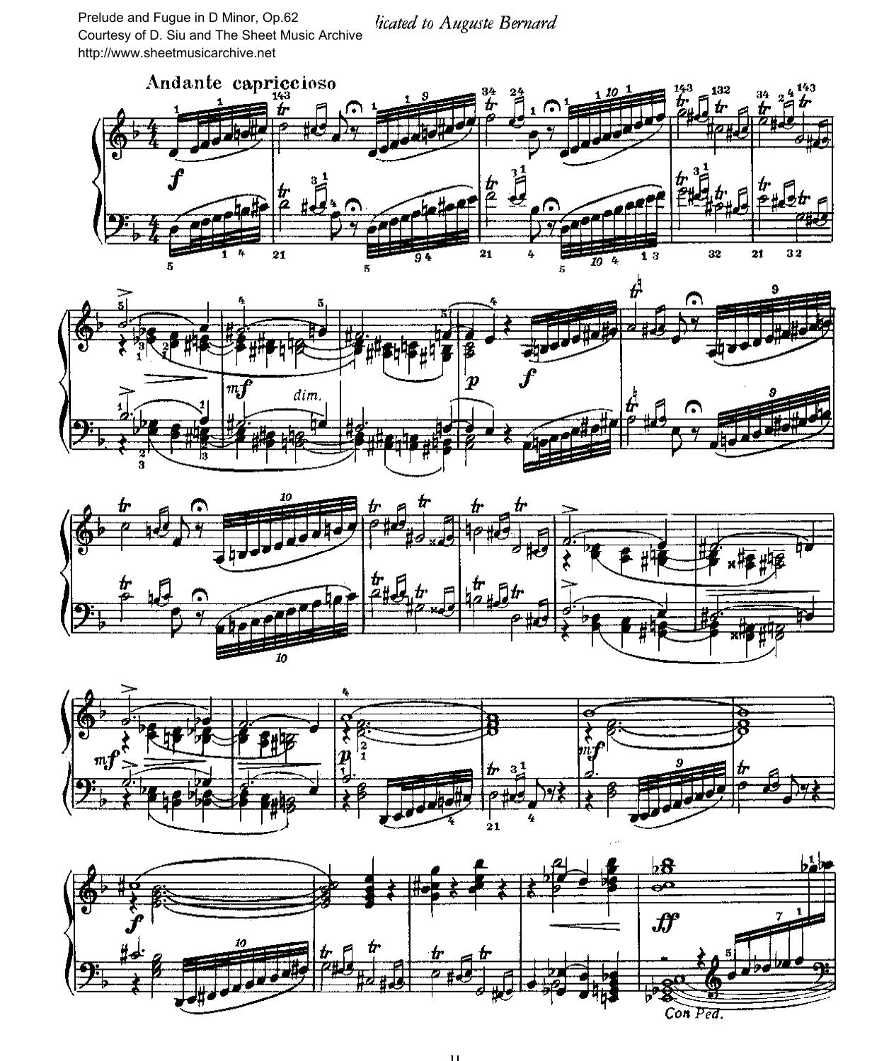 DaVince Tools Generated PDF File by Prelude & Fugue in D minor op. 62