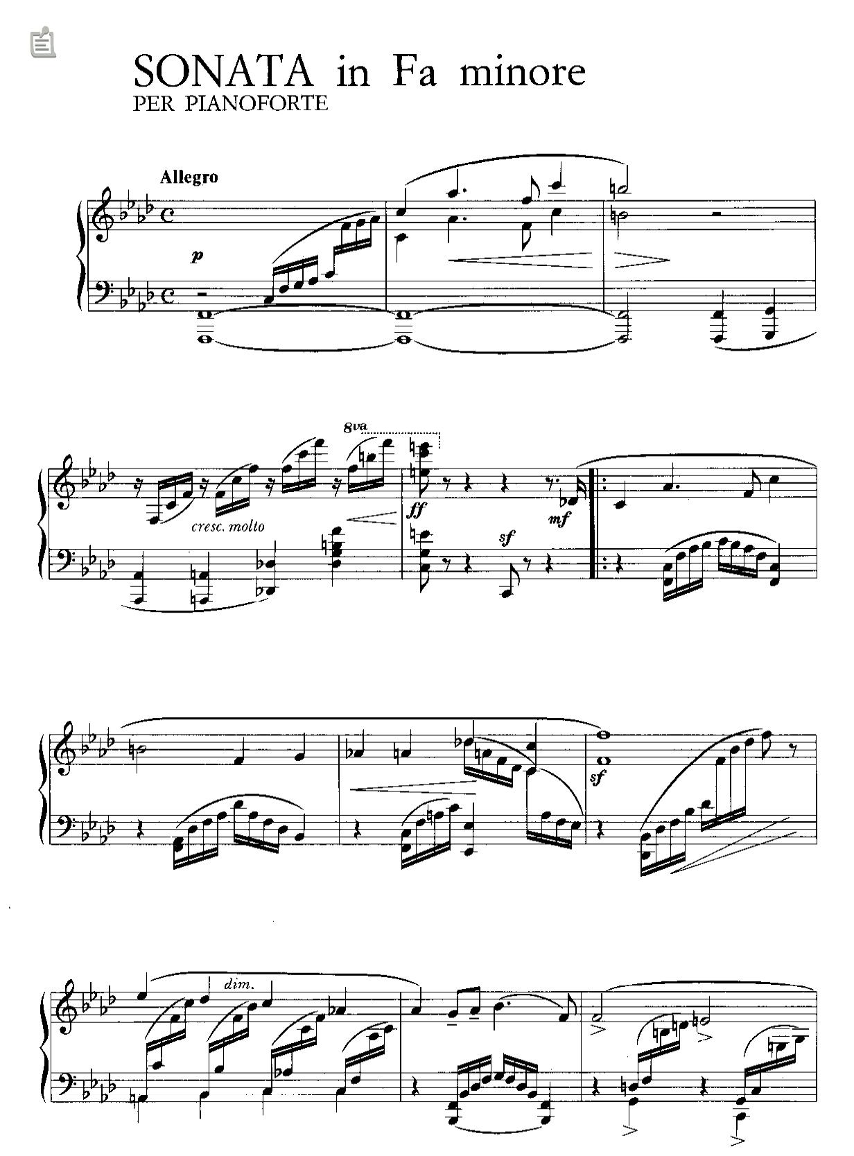 DaVince Tools Generated PDF File by Sonata piano (fa m)