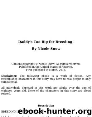 Daddy's Too Big for Breeding! (Virgin Daughter Impregnation Sex) by Unknown