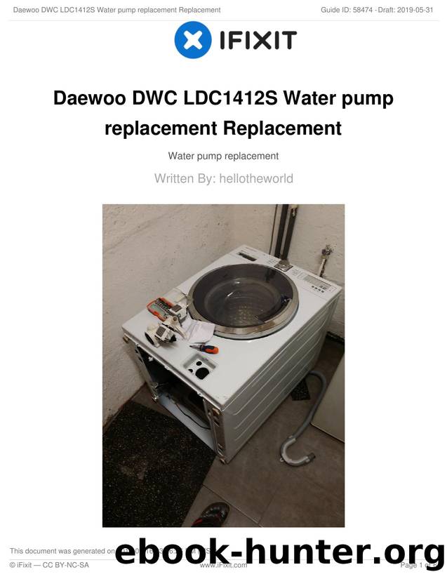 Daewoo DWC LDC1412S Water pump replacement Replacement by Unknown