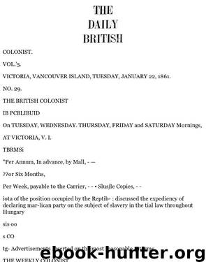 Daily Colonist (1861-01-22) by Unknown