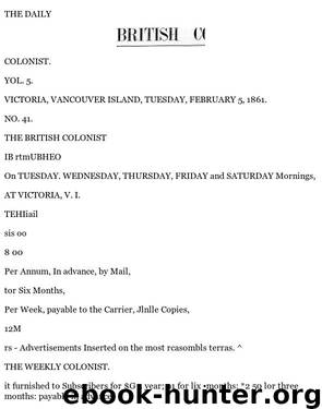 Daily Colonist (1861-02-05) by Unknown