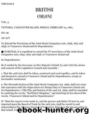 Daily Colonist (1861-02-22) by Unknown