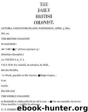 Daily Colonist (1861-04-03) by Unknown