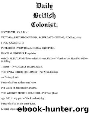 Daily Colonist (1874-06-27) by Unknown