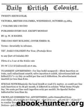 Daily Colonist (1884-10-22) by Unknown