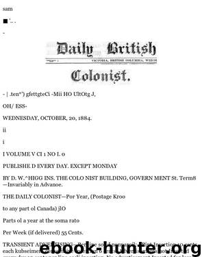 Daily Colonist (1884-10-29) by Unknown