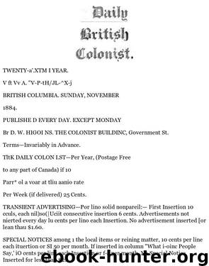 Daily Colonist (1884-11-23) by Unknown