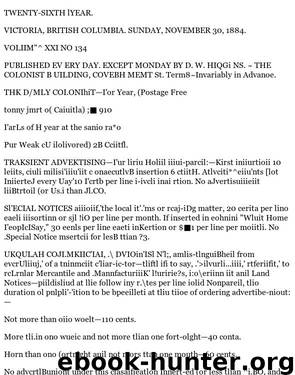 Daily Colonist (1884-11-30) by Unknown