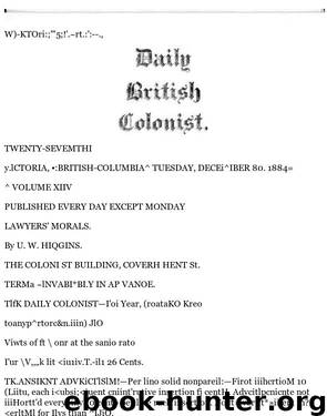 Daily Colonist (1884-12-30) by Unknown