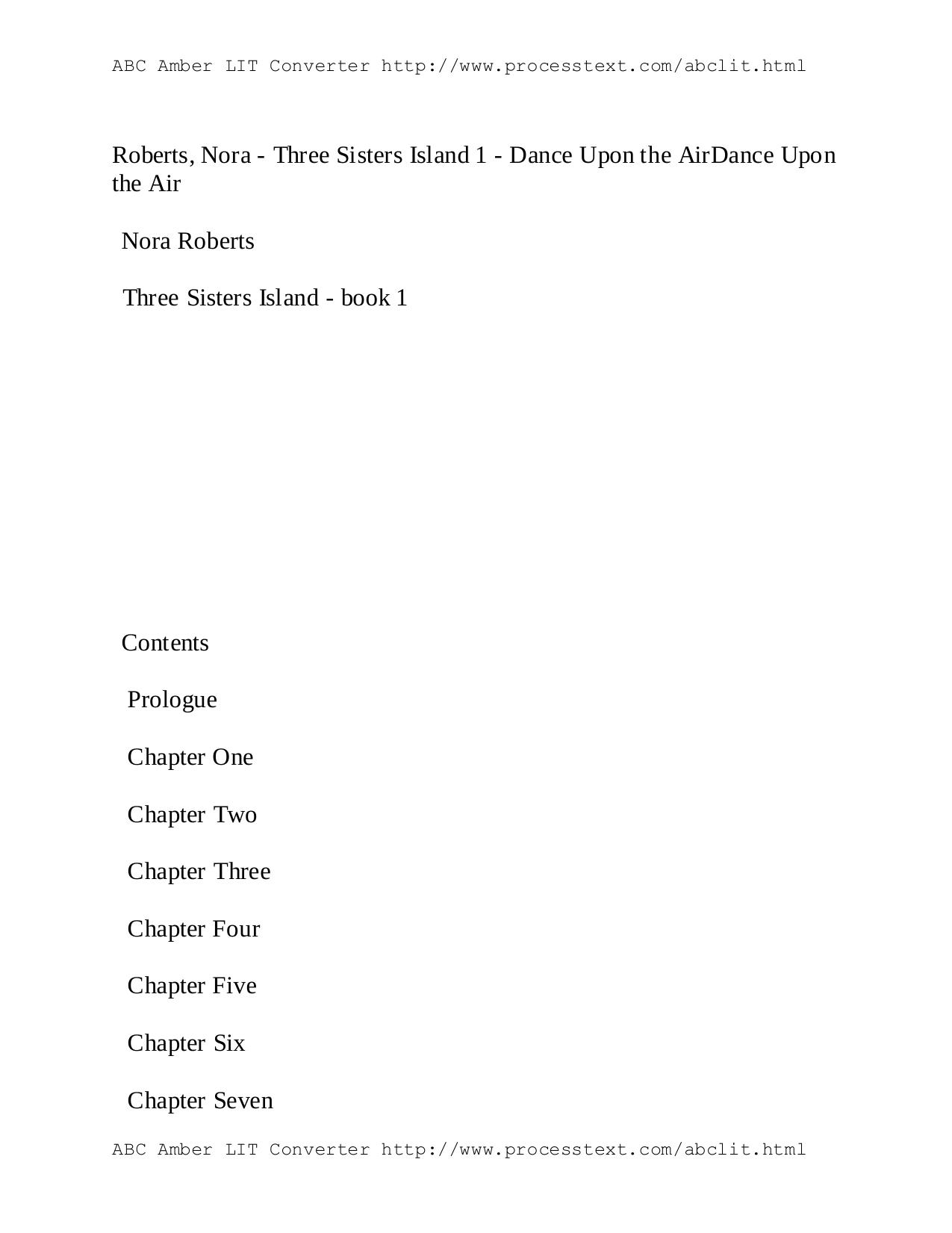 Dance Upon The Air-Three Sisters Island Trilogy 1-Nora Roberts(2001) by Unknown