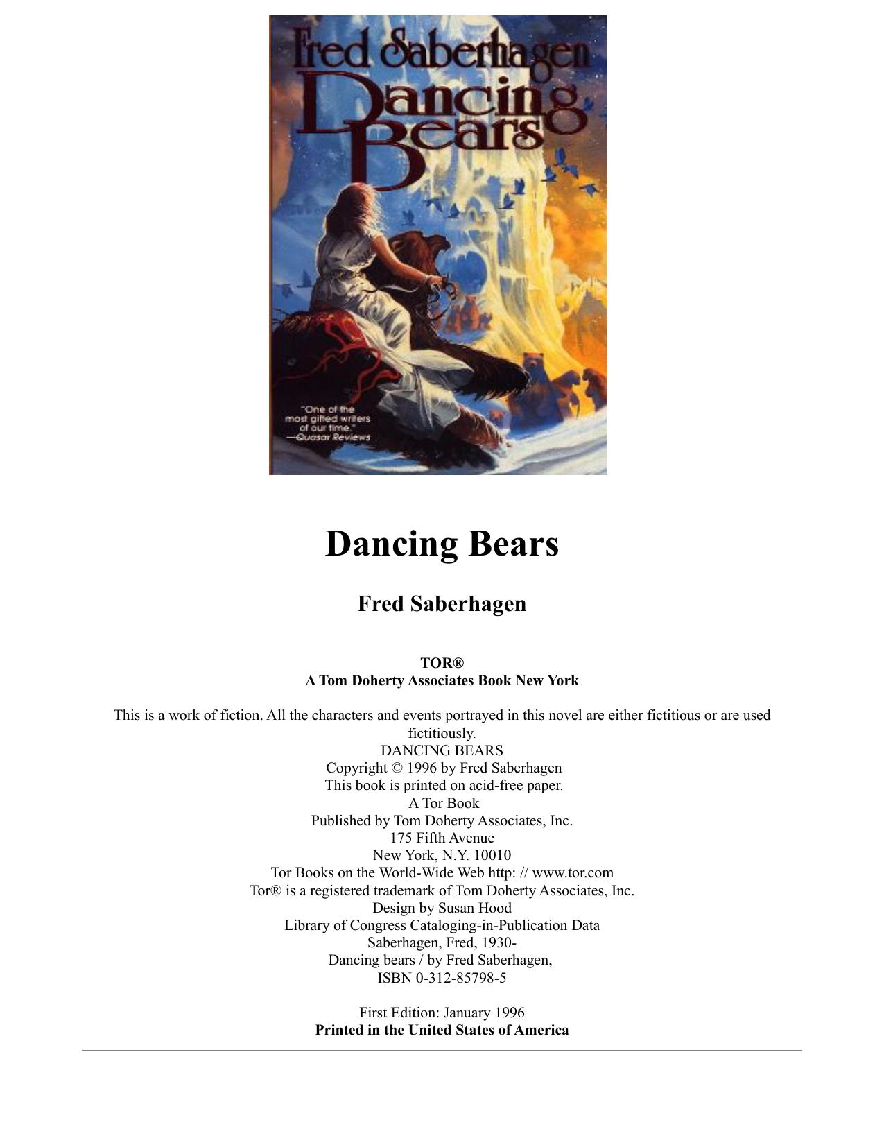 Dancing Bears by Fred Saberhagen