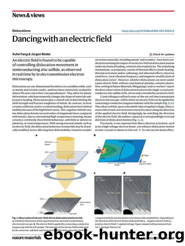 Dancing with an electric field by Xufei Fang & Jürgen Rödel