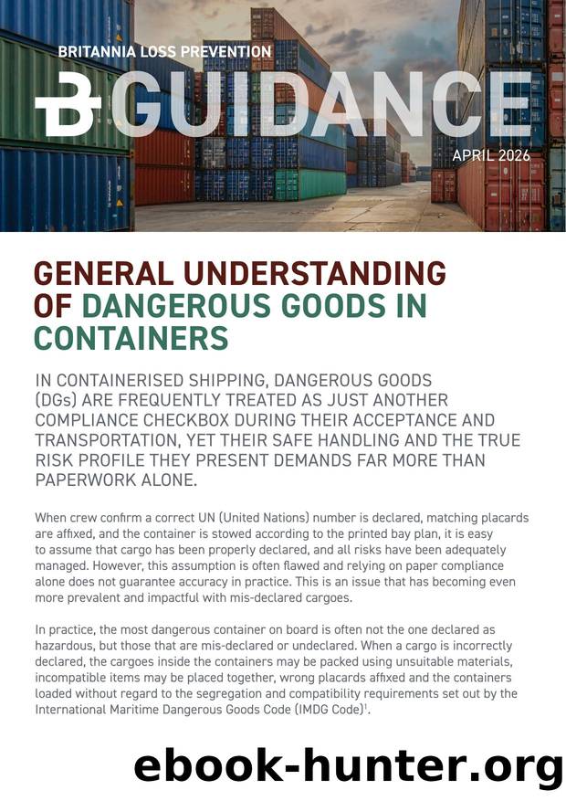 Dangerous Goods in Containers by Unknown