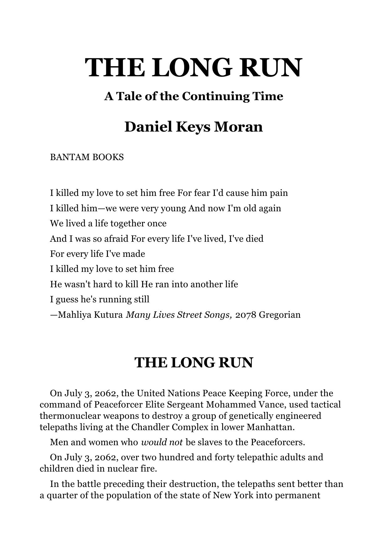 Daniel Keys Moran - A Tale of the Continuing Time 02 by The Long Run