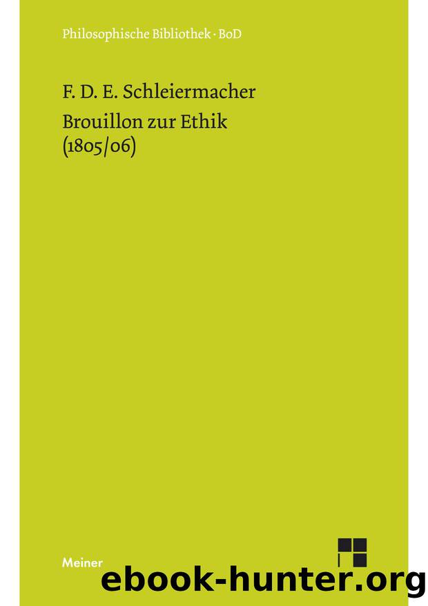 Daniel by Brouillon zur Ethik (1805 06) (9783787326518)