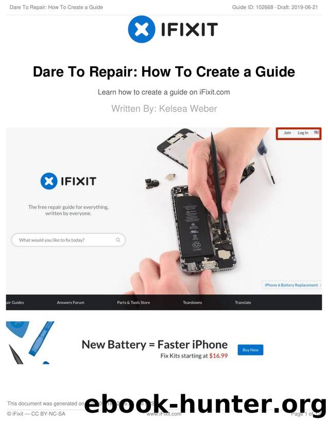 Dare To Repair: How To Create a Guide by Unknown
