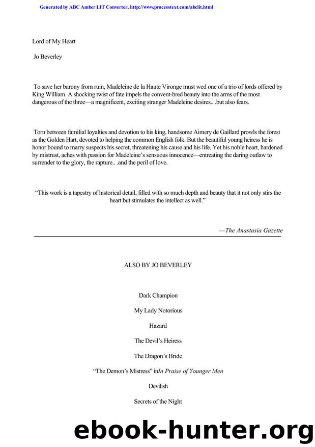 Dark Champion 4 by Jo Beverley