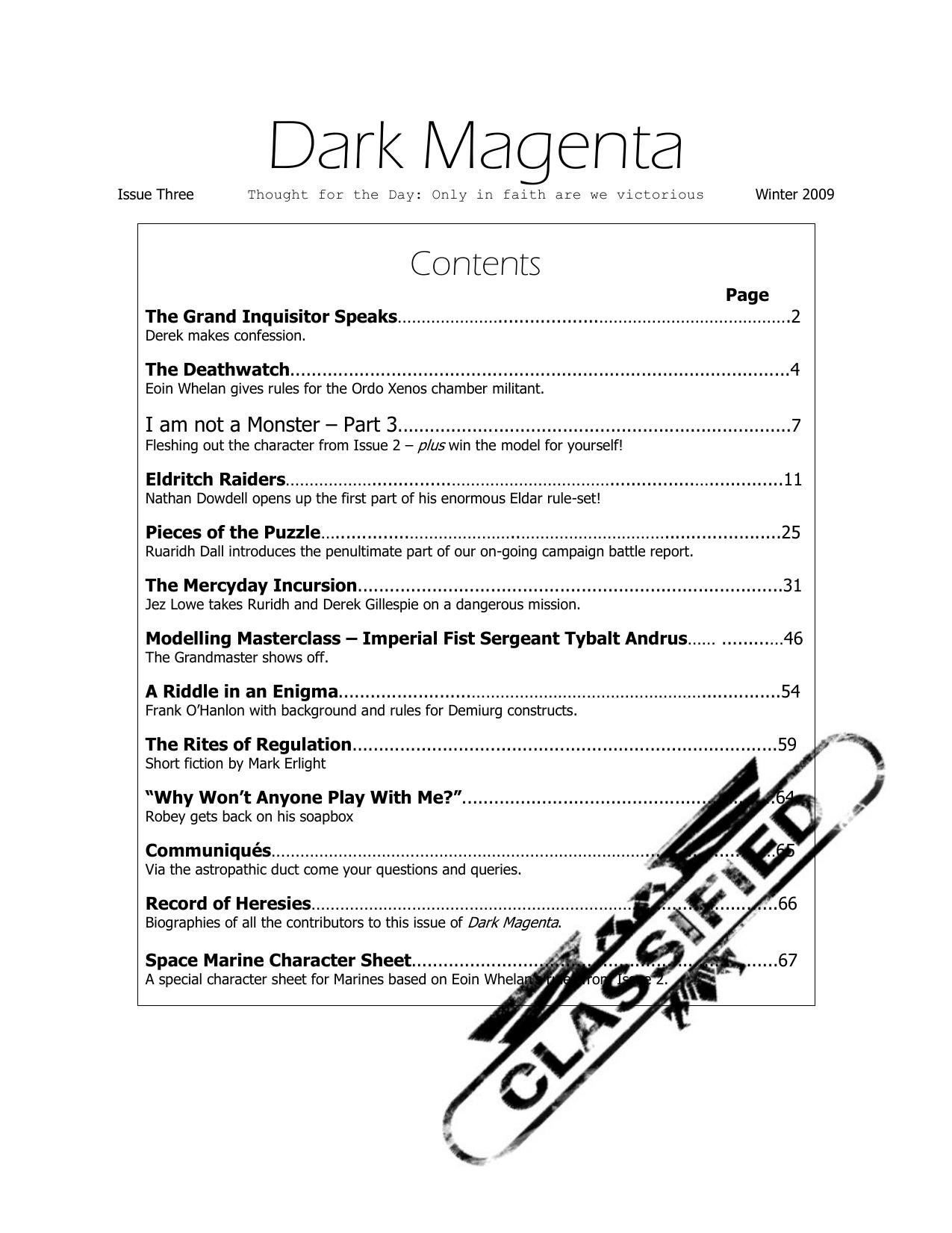 Dark Magenta Issue 3 by Dark Magenta Team