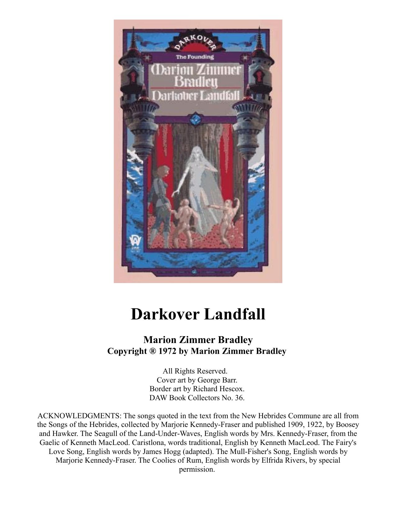 Darkover Landfall by Marion Zimmer Bradley